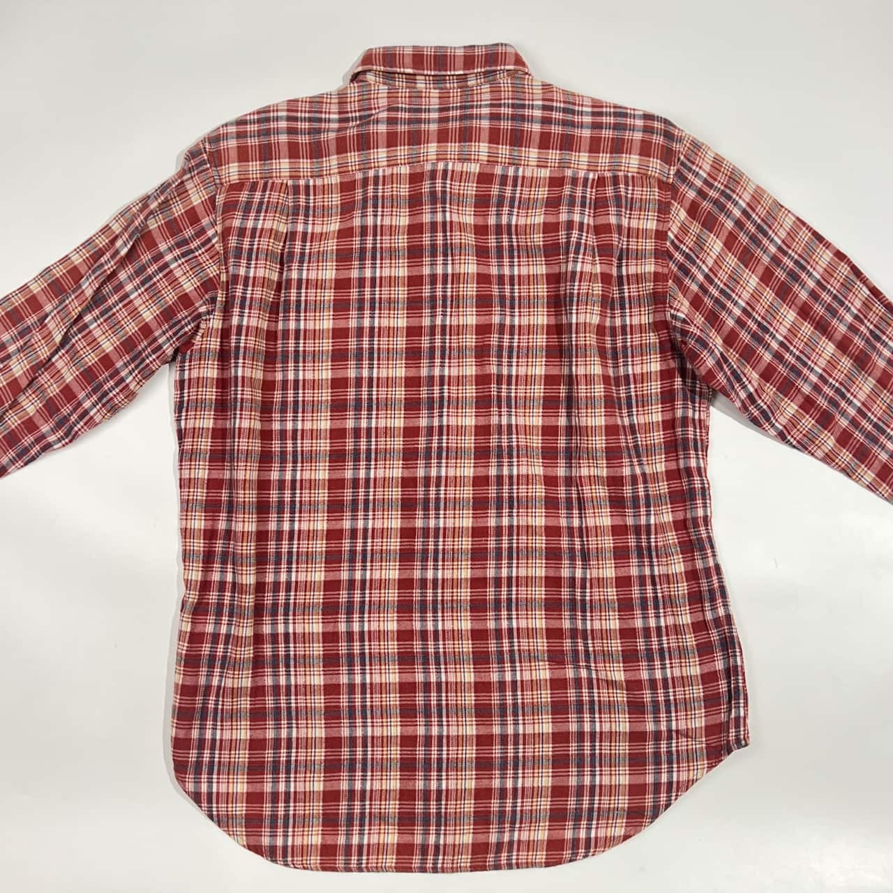 CROCODILE クロコダイル チェック BD ボタンダウン 長袖シャツ M/レッド系 メンズ