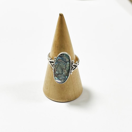 Vintage Sterling Abalone Shell Ring