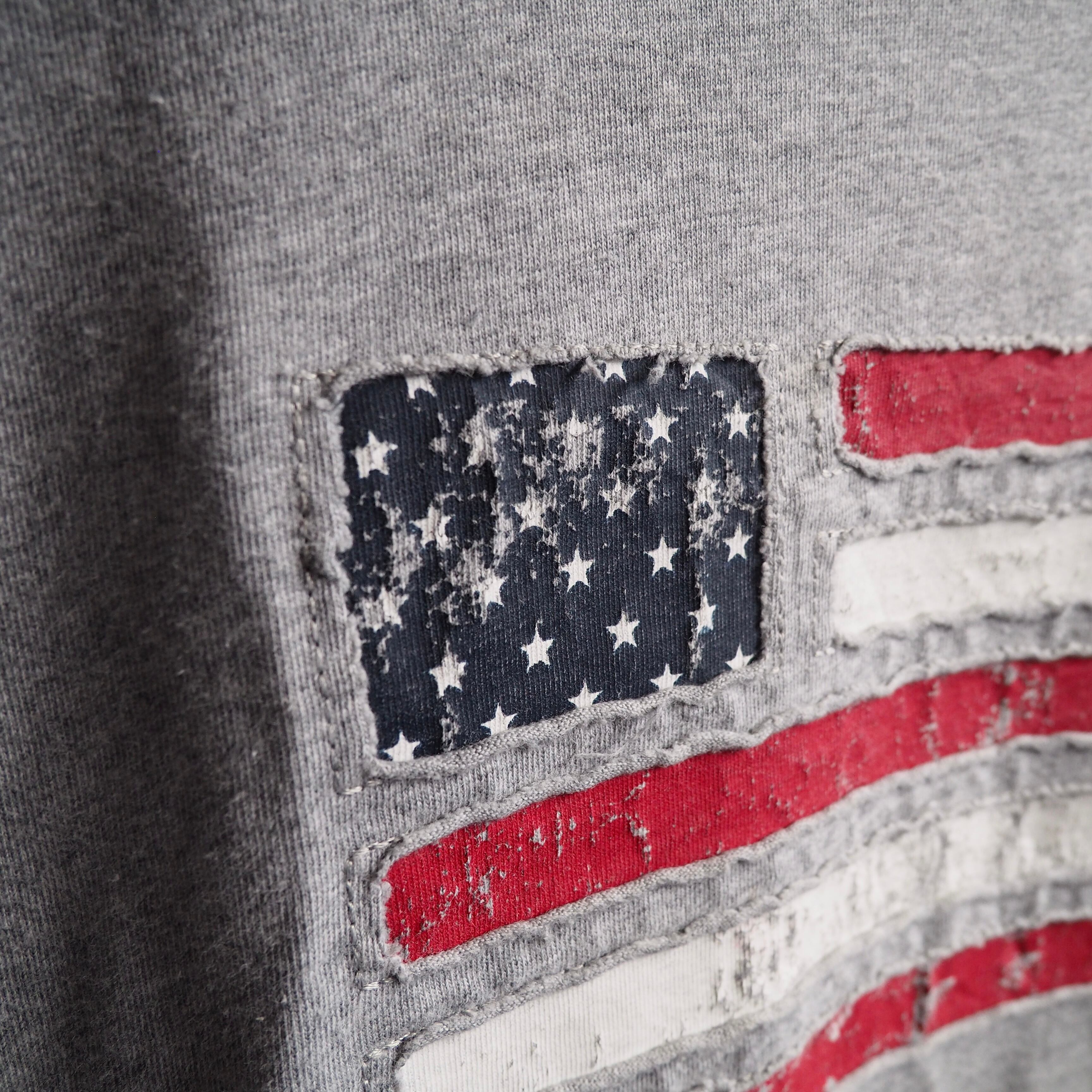 ” TOMMY HILFIGER ” American flag logo embroidery loose silhouette Tee