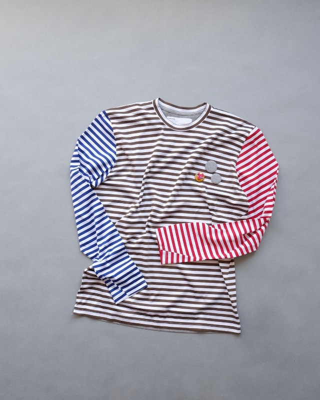 【通販のみ】 A MACHINE Long Sleeve T-shirts-blanch pattern-city (Multi)