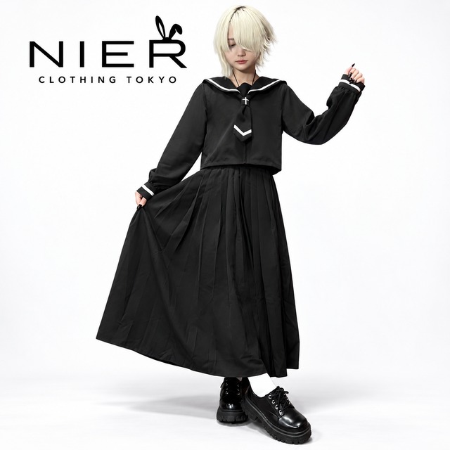 《少量限定特別価格》セーラー服風トータルコーデ4点セット【FACE LOGO】