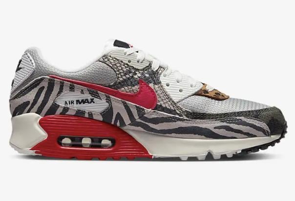 NIKE ナイキ エアマックス90 AIRMAX ゼブラ グレー 赤黒 27cm | fuufu