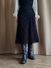 BCBG MAXAZRIA black tulle dress-5002-9