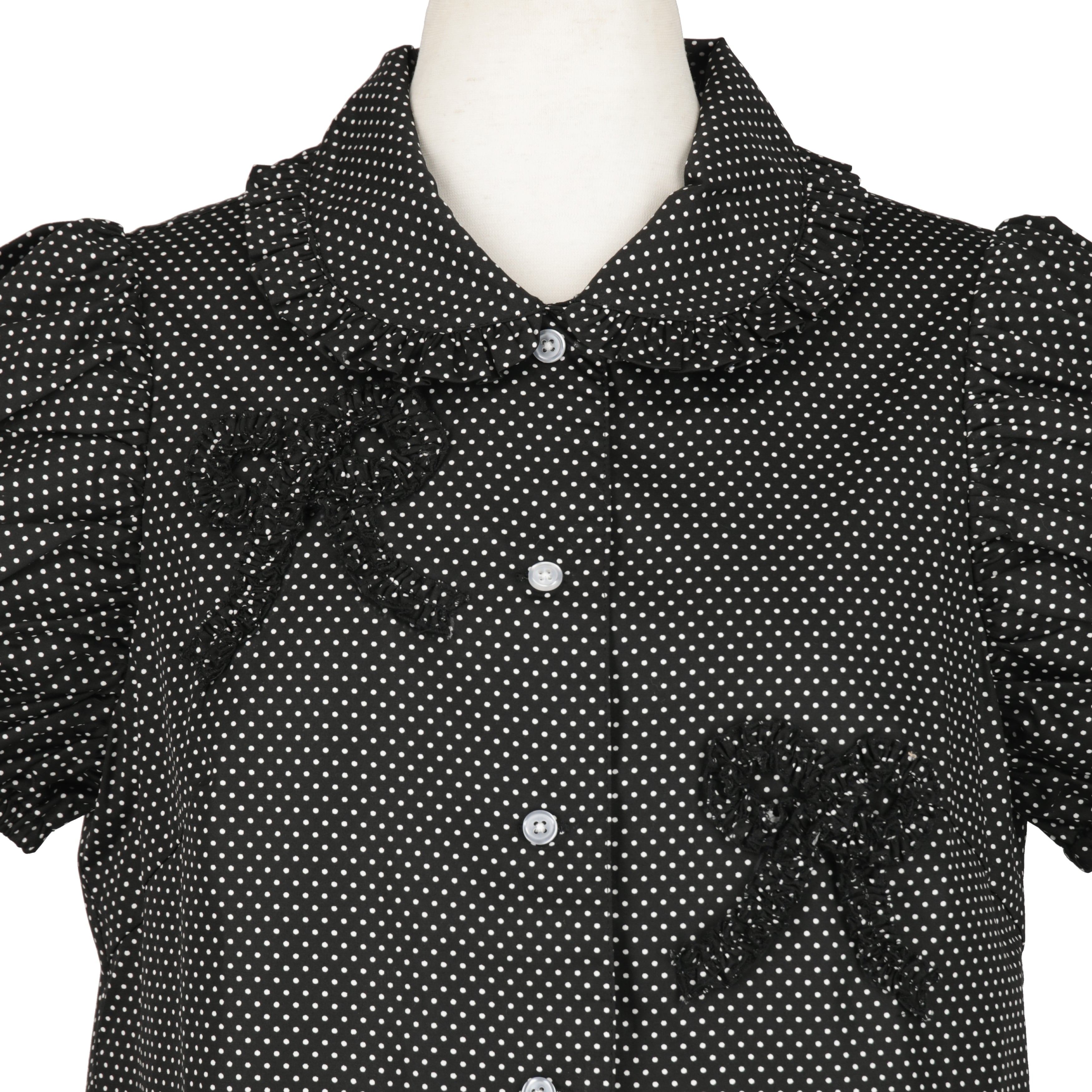 リボンデコレーションブラウス　POLKADOTS