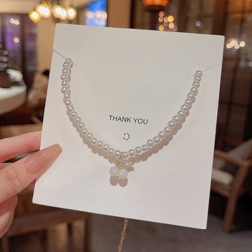 チェリー パールネックレス　フェイクパール　かわいい ガーリ　