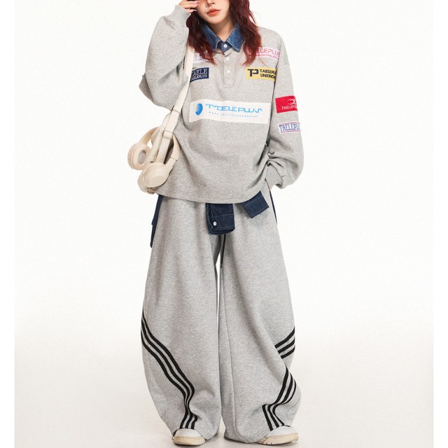 multi-patch polo sweatshirt　マルチワッペンポロスウェットシャツ　J1704