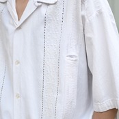 ~80's 3pocket cuba shirt white