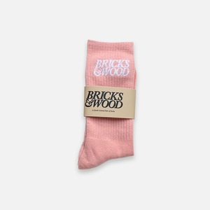 BRICKS & WOOD | LOGO SOCKS - Pink (One Size)