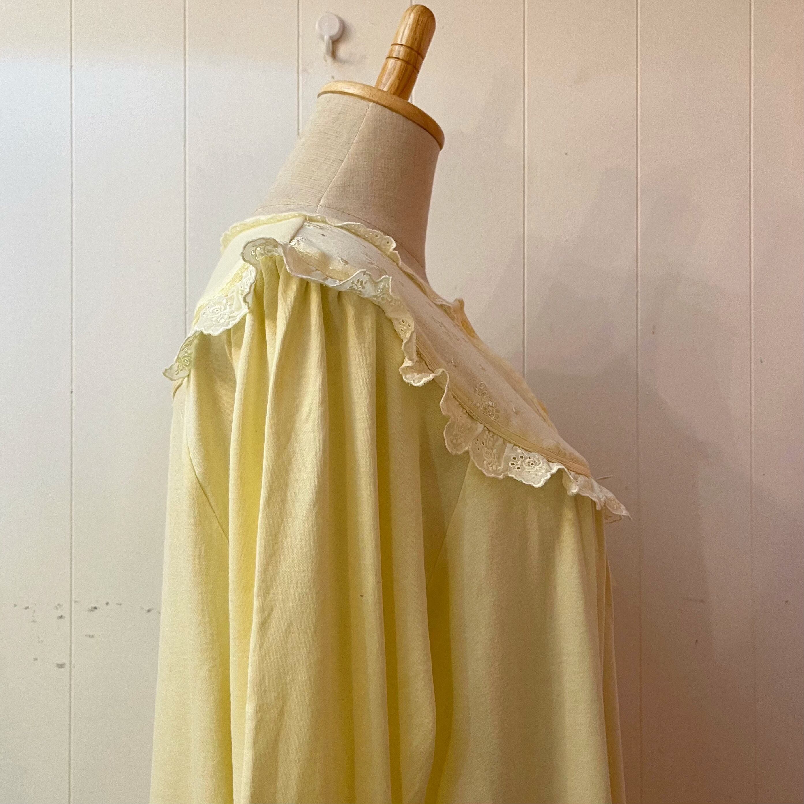 yellow cotton neglige one-piece