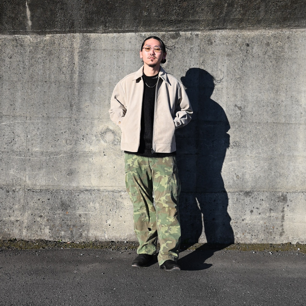 tangenet(タンジェネット)スエードレザージャケットstyle