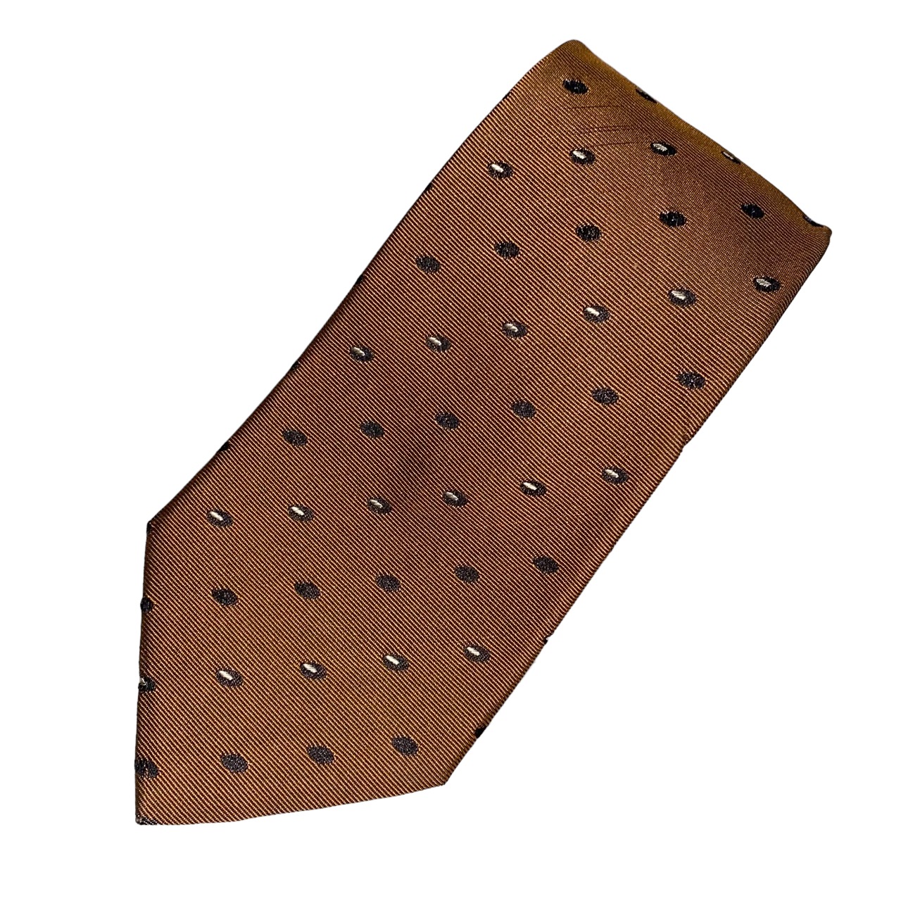 HERMES dot pattern silk tie