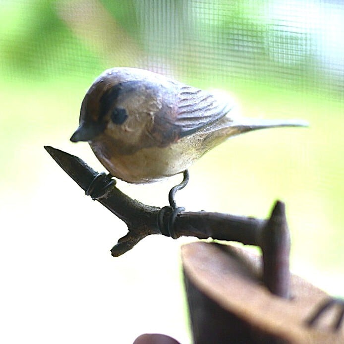 エナガ バードカービング 壁掛け ブラックフォレスト ドイツ