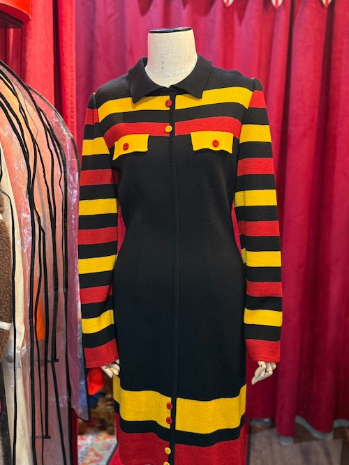 英国 60's Vintage　ニットワンピース