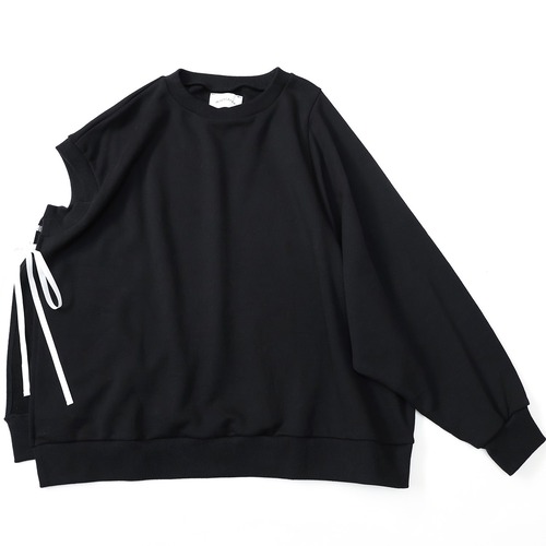 《michirico 2026AW》One sleeve pullover / black / F(大人)
