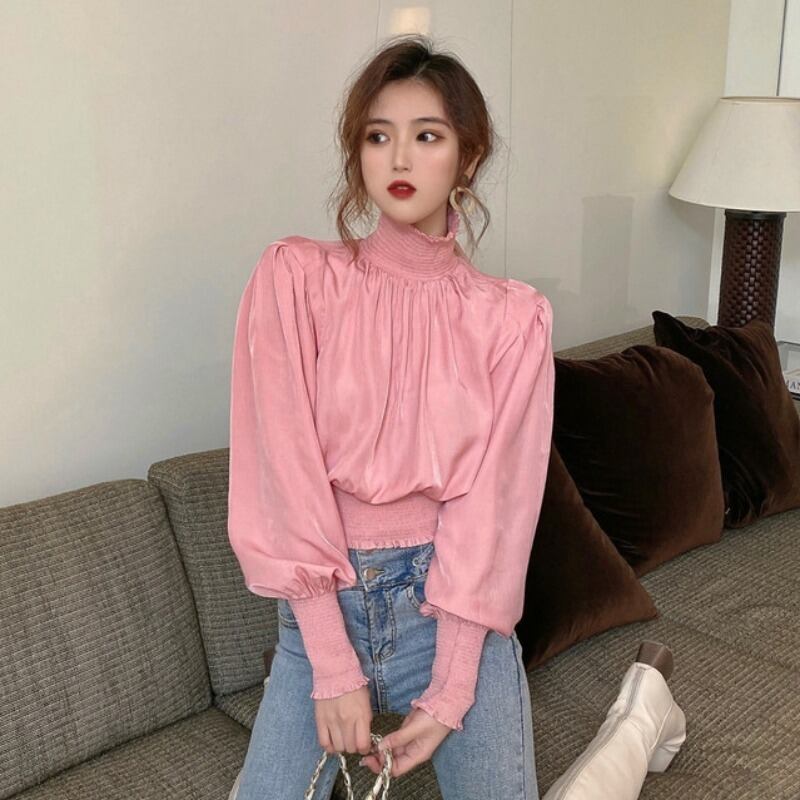 スプリングウェストシャツ レディースショートスリーブトップス ピンク 春物 ドラファッションホール62176524190