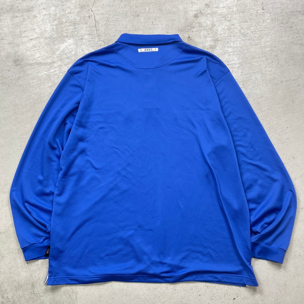 ナイキ ゲームシャツ 刺繍ロゴ 青　ブルー XL 長袖 メンズ スポーツ　90 90年代 NIKE TEAM ナイキ 長袖ゲームシャツ スウォッシュロゴ刺繍