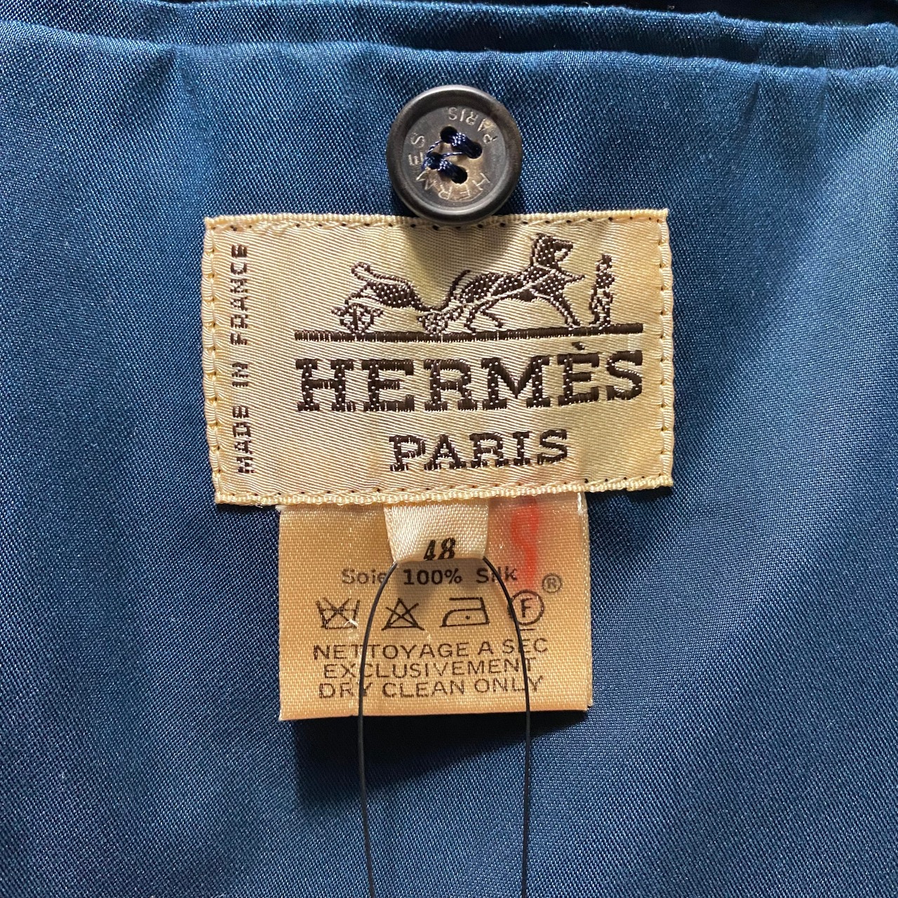 vintage HERMES peach-skin yacht jacket