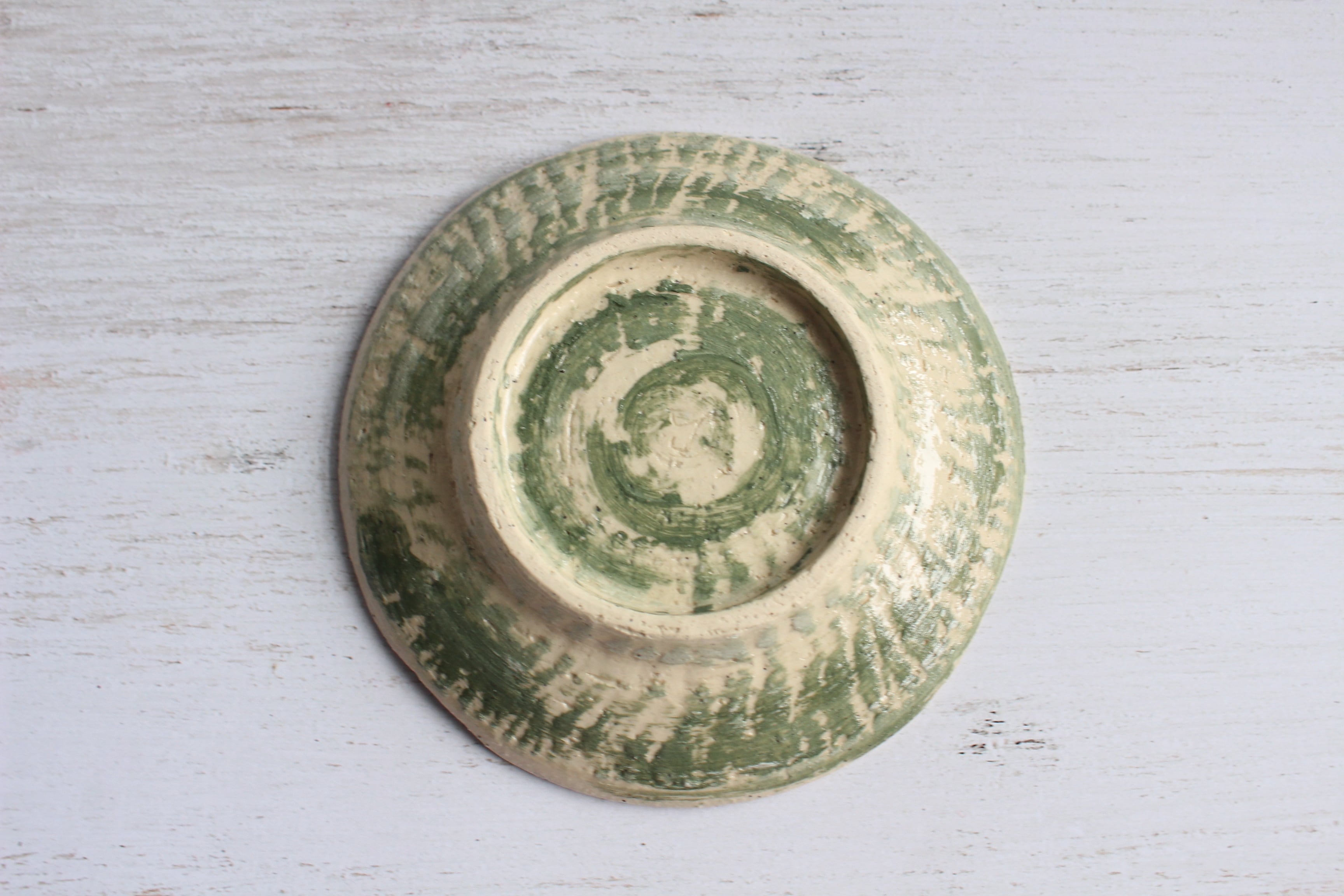 ゆらぎの皿 -Green- | 陶器のうつわとアクセサリー｜YUKIGAO POTTERY