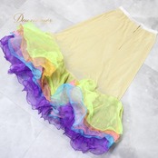 社交ダンス 衣装 スタンダード パニエ スカート ペチコート レッスンウェア ICHIOKU イチオク 黄色 青 紫 ベージュ系 ピンク系 イエロー系 オレンジ系 ブルー系 パープル系 おしゃれダンス服 フレアスカート ステージ衣装 パーティー服 ダンスレッスンウェア かわいいスカート 軽量素材 フェミニンスタイル 柔らかい生地 重ね着可 カラフルデザイン 伸縮性あり ゴムウエスト