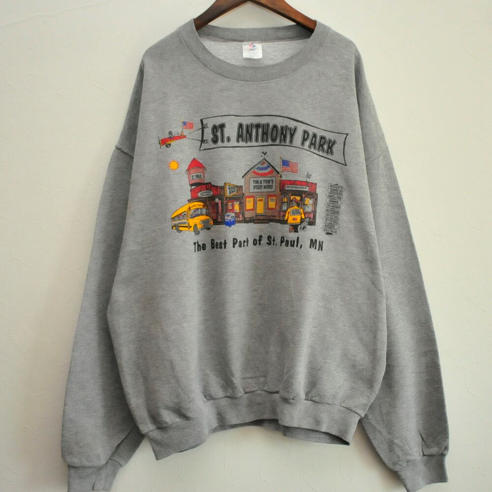 made in MEXICO 90S JERZEES St.anthony Park sweat shirt{メキシコ製 90s ジャージーズ アンソニーパーク スエットトレーナー 古着 メンズ}ユニセックス
