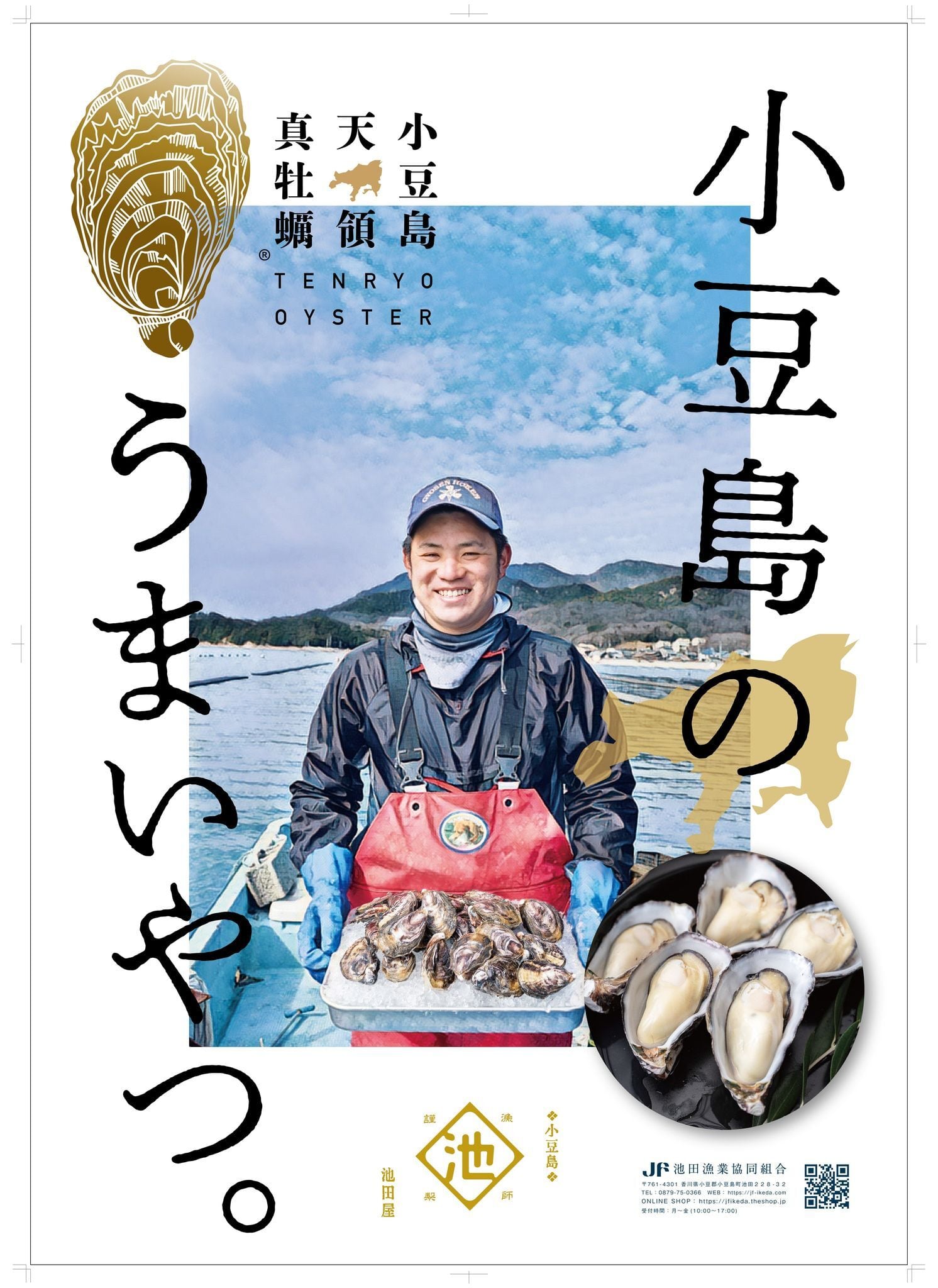 小豆島天領真牡蠣 殻付き・生食用 15個セット（送料込み※一部地域を
