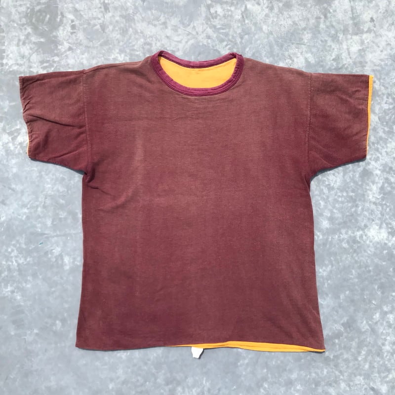 50's Champion チャンピオン リバーシブル Tシャツ ダブルフェイス 4段