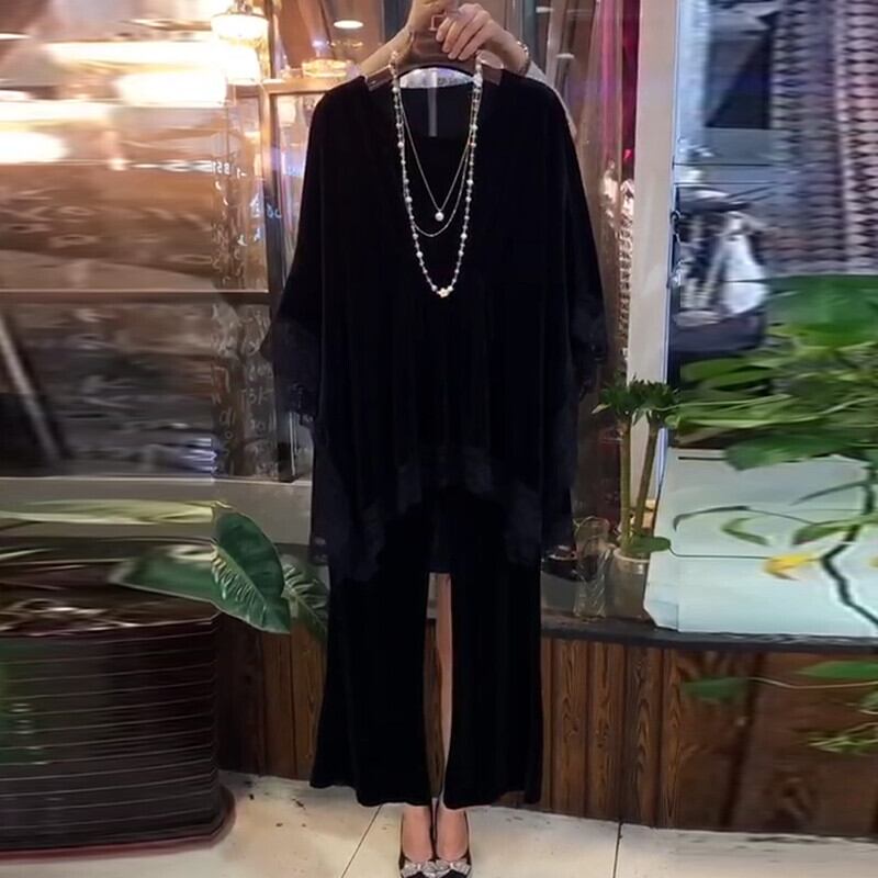 スプリングスリムベルベット 大きめサイズ 春物 ミックスインファッション17689329264