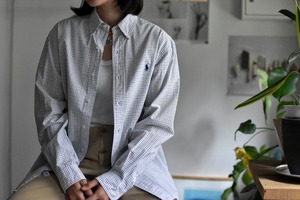 90's- "ralph lauren" "l/s B/D shirt" "check"