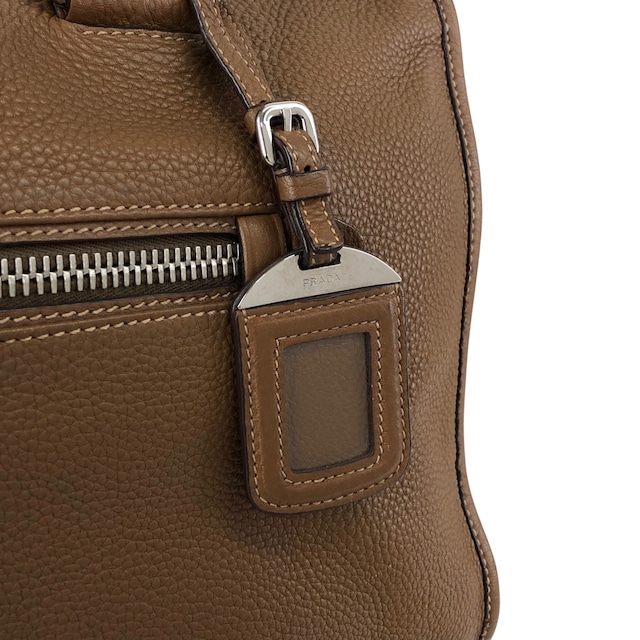 PRADA プラダ VITELLO PHENIX ショルダーバッグ ブラウン ロゴ レザー 2WAY BL0805 vintage ヴィンテージ オールド 2rpjby