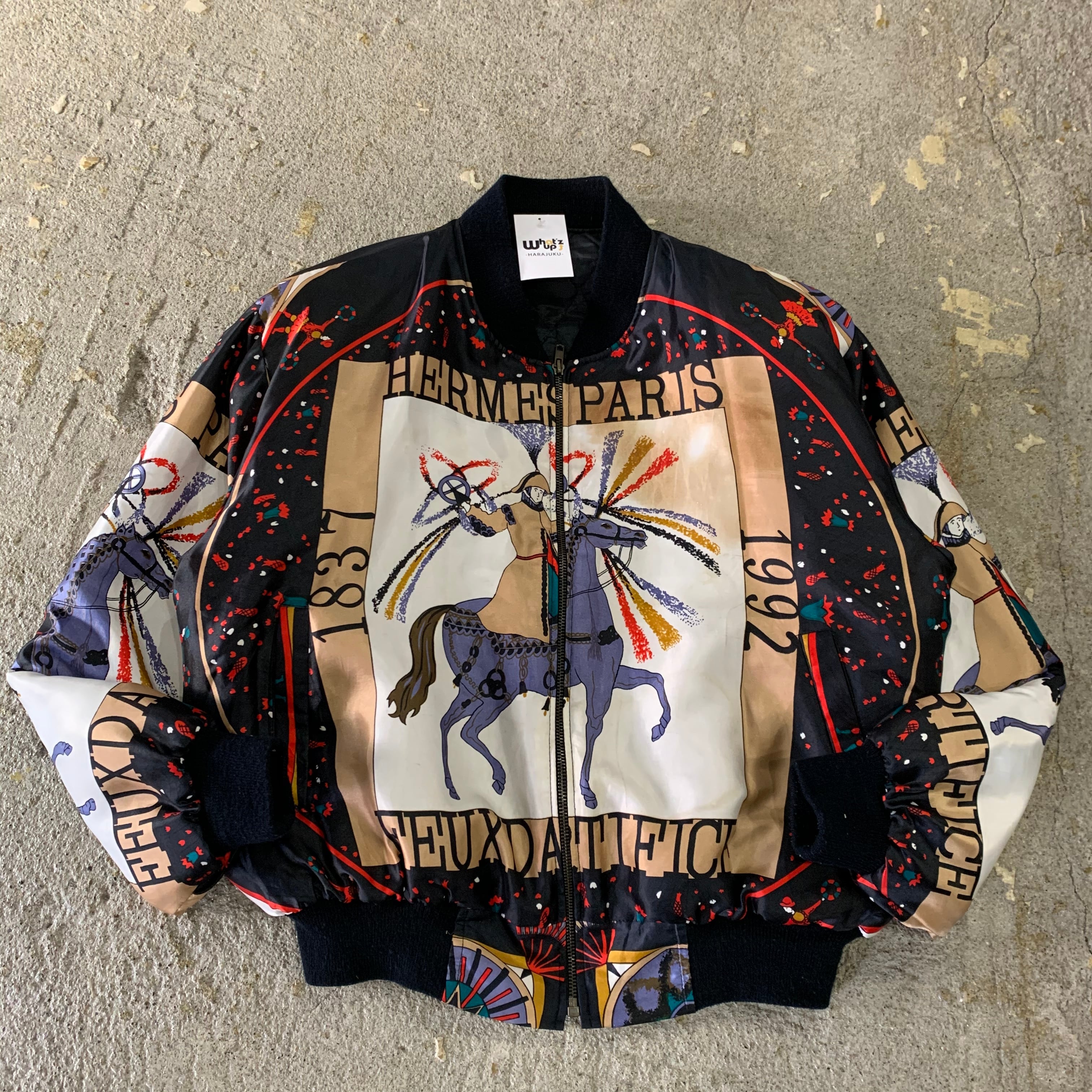 80s HERMES bootleg scarf pattern blouson | What