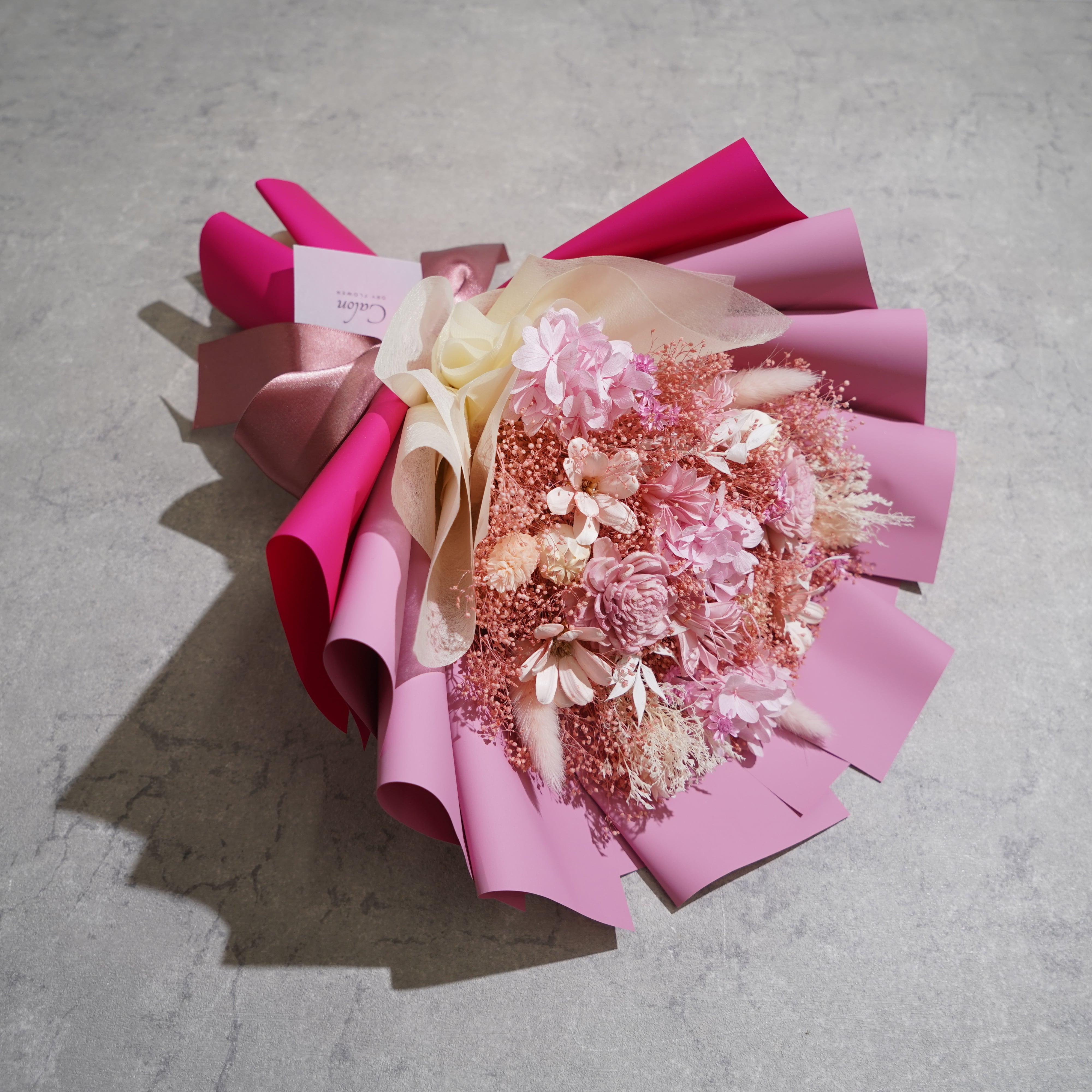 ドライフラワーの花束 Mサイズ ピンク M-556≪限定1点≫