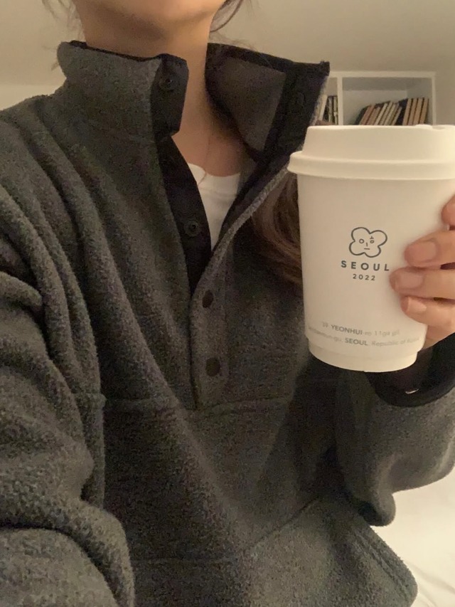 (即納) LITER / Snow fleece high neck mtm 2color