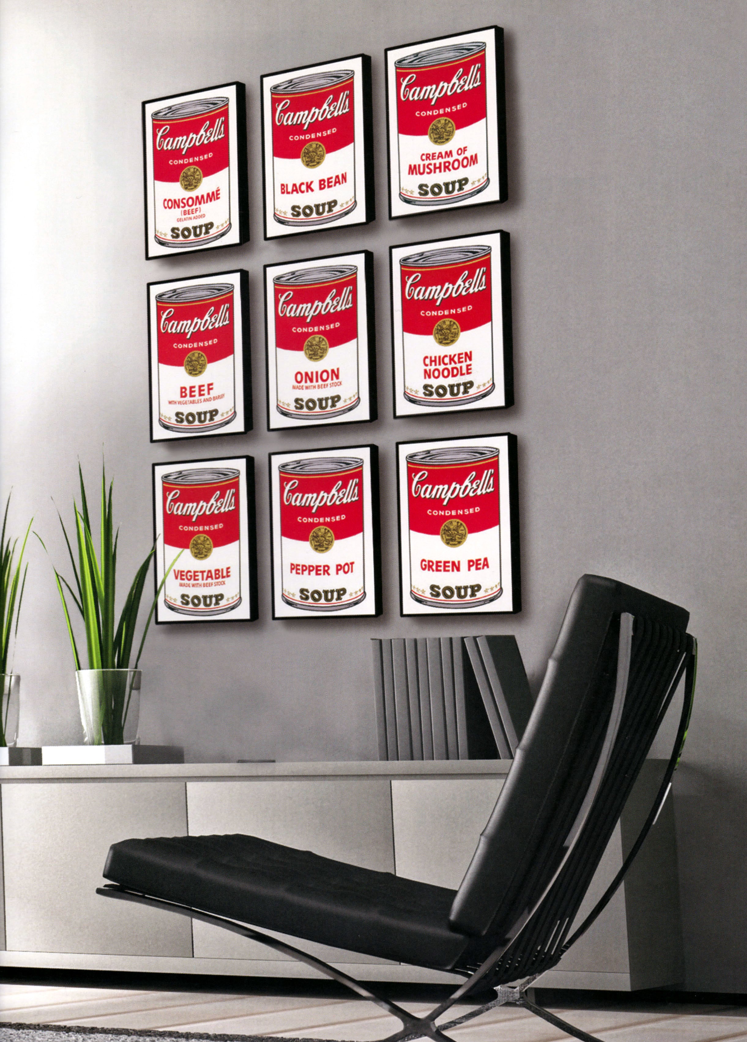 アンディ ウォーホル「キャンベル スープ(ブラックビーン)1968」展示用