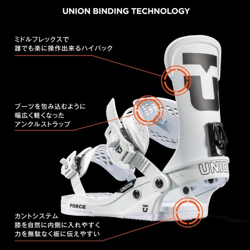 23-24年モデル UNION .『 FORCE CLASSIC 』. White . ユニオン