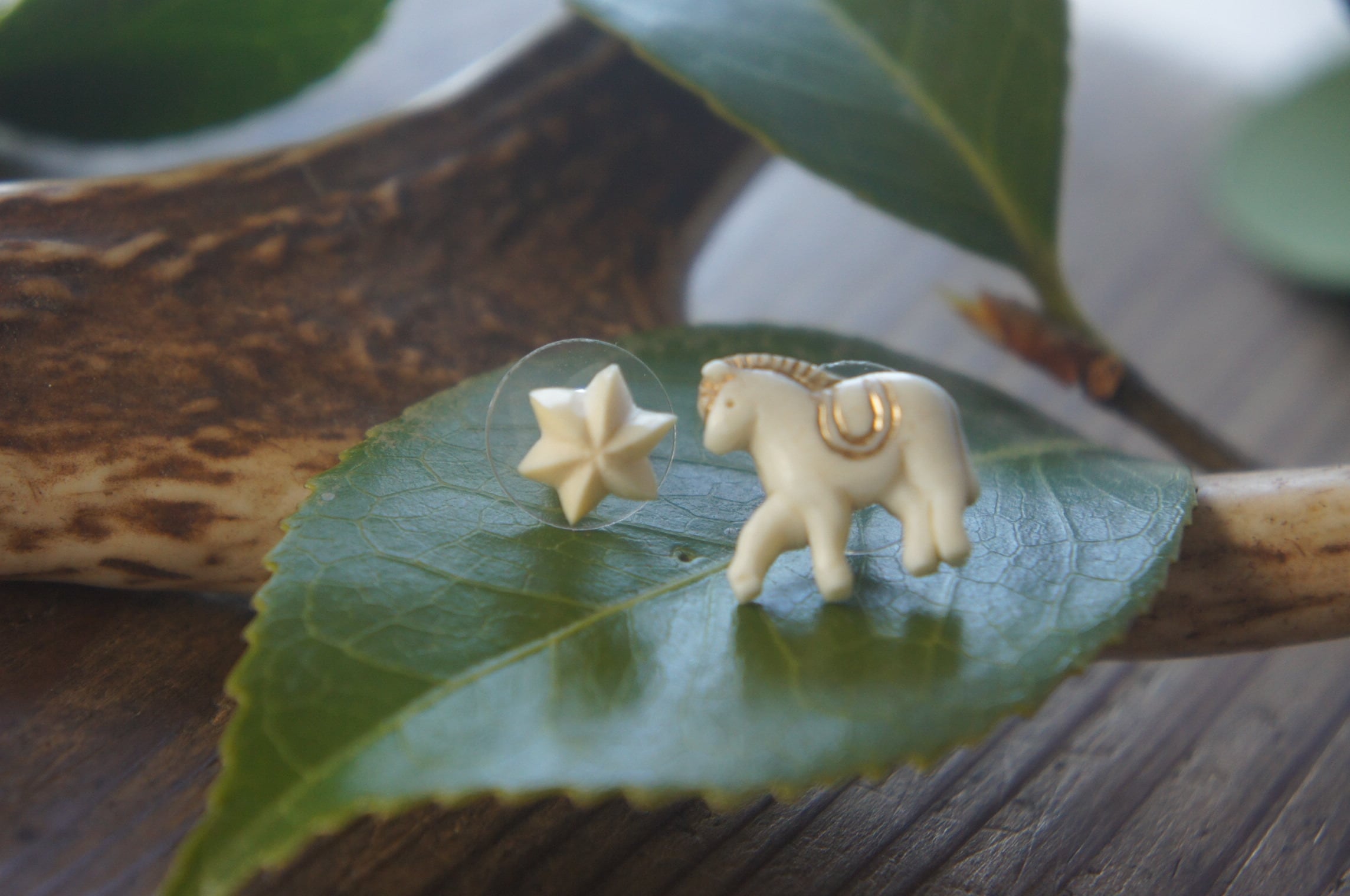 スタッドピアス | deer bone 