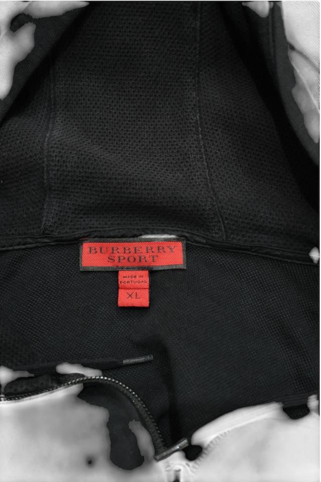 BURBERRY SPORT Black Full-Zip Hoodie