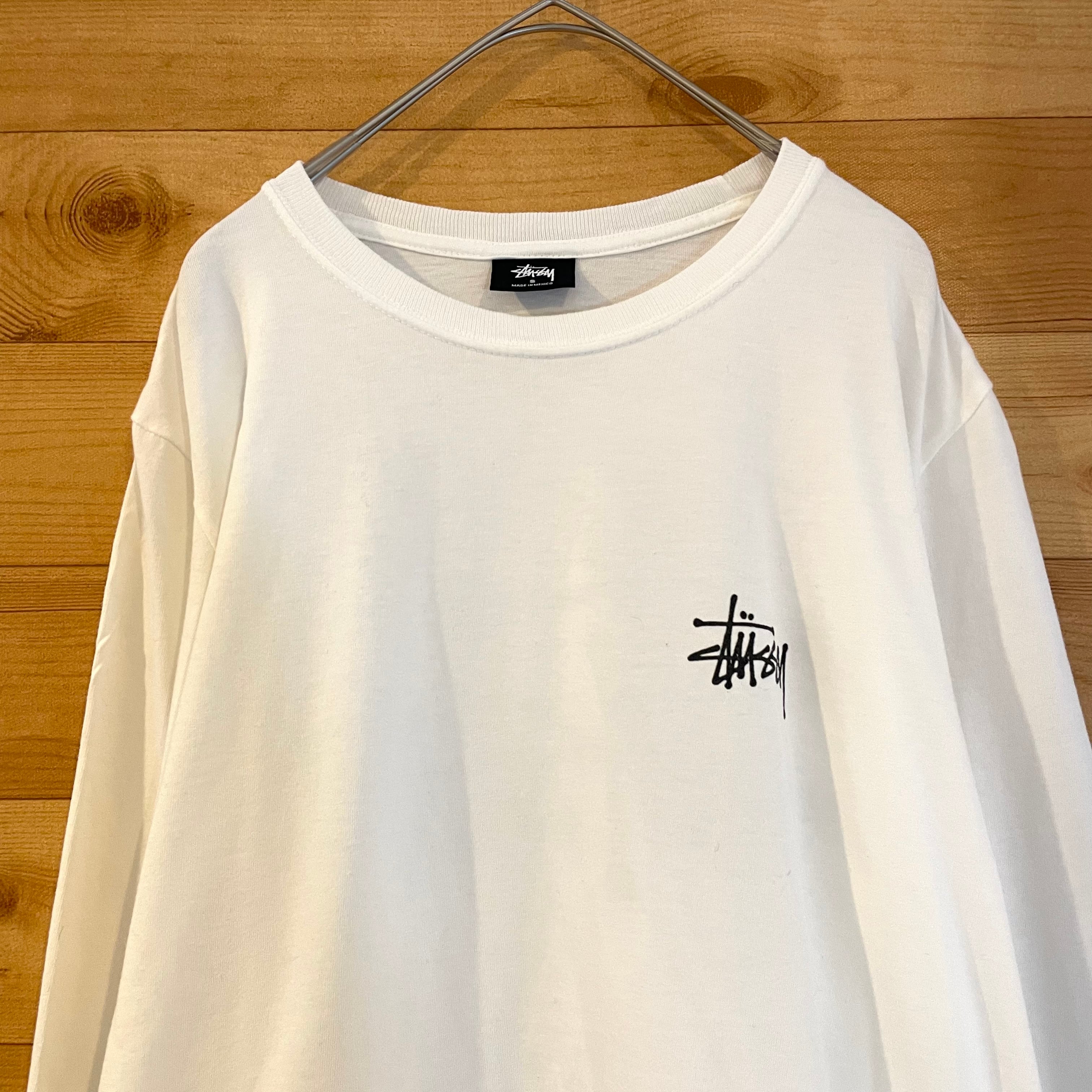 STUSSY】メキシコ製 長袖 ロンT ショーンフォント ロゴ バックプリント