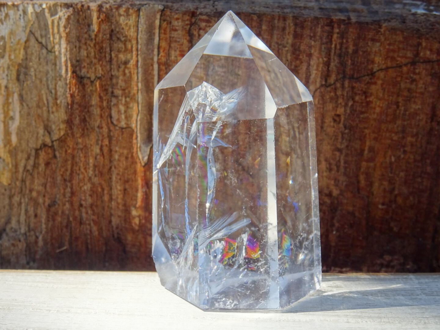 （m10）407gマニカラン水晶マスタークリスタル虹 レムリアンリッジ m10）407gマニカラン水晶マスタークリスタル虹 レムリアンリッジ