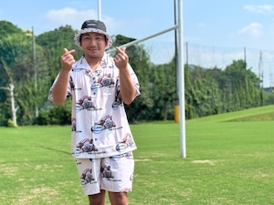 RUGBY DOG アロハ短パン ベージュ
