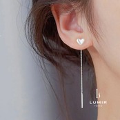 ハートチェーンピアス