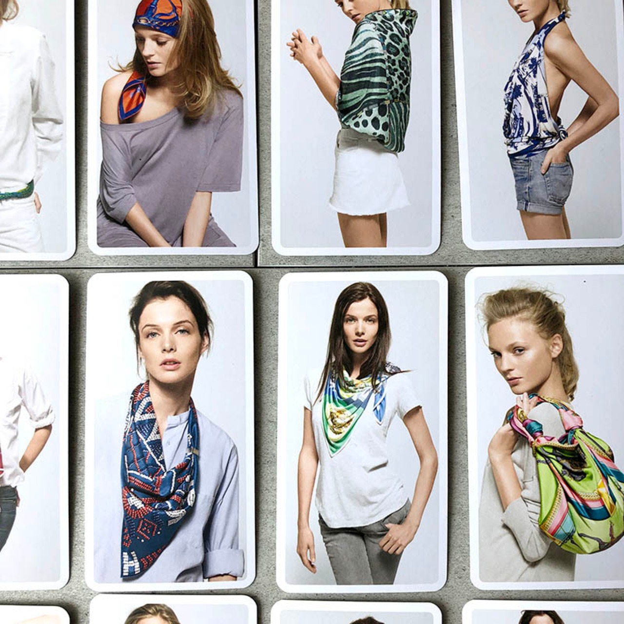 HERMES knotting Cards No.3 スカーフ結び方 12ACbb42