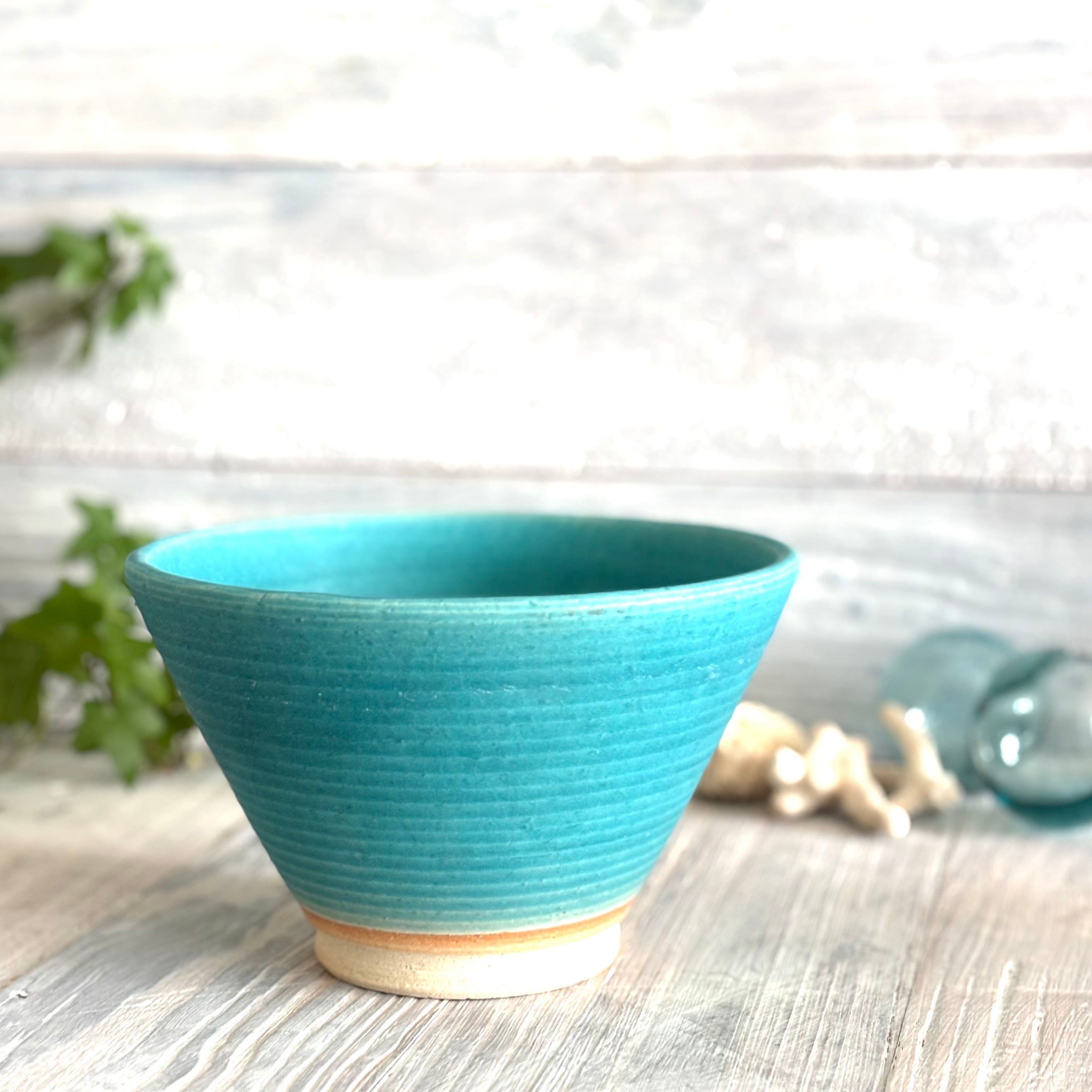 碧 フラワープレート パスタ皿 カレー皿 ターコイズ トルコブルー 益子