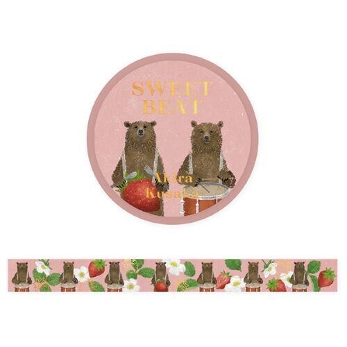 表現社×日下明 箔押 SWEET BEAT cozyca products 20mmマステ HY04