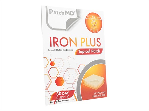 【(PatchMD) アイロンプラス】 赤血球の健康サポートを目的とするパッチ型のサプリメントです。赤血球の健康維持に有用な鉄分を主成分としています。