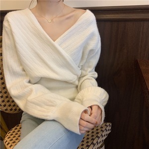 ニット レディース 3色 送料無料 カシュクール ドルマンスリーブ ハイウエスト リブ Vネック デコルテ トップス カットソー セーター プルオーバー 長袖 ドロップショルダー オーバーサイズ 大人可愛い きれいめ 上品 ガーリー エレガント ニュアンスカラー 重ね着 楽ちん モテ 高見え 春 秋冬 大人 かわいい おしゃれ 普段使い デイリー お呼ばれ お出かけ デート オフィス 通勤 通学 旅行 パーティー 二次会 トレンド オレンジ ホワイト ブラック