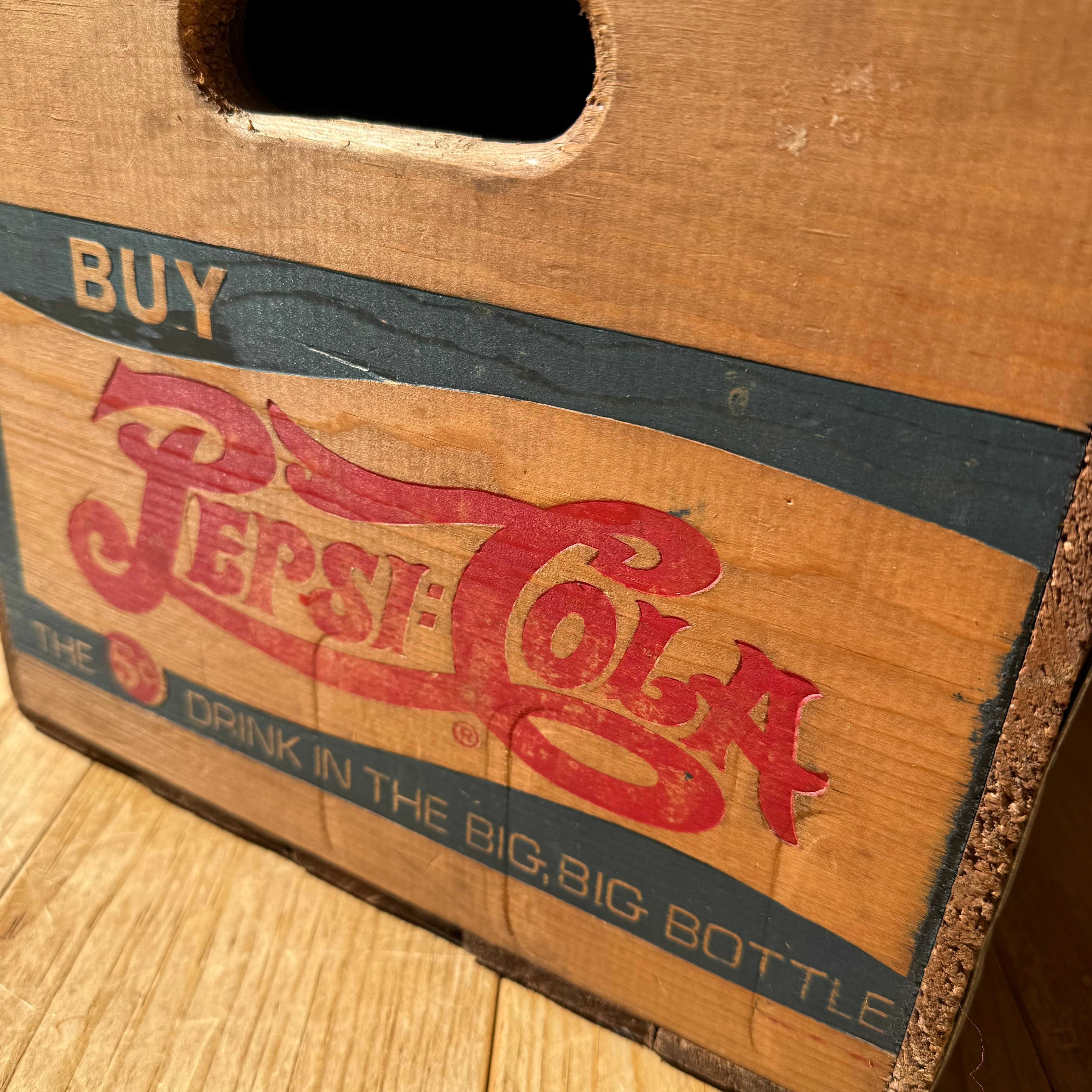 Vintage Pepsi Cola Wood Box 木箱 ペプシコーラ 収納 ディスプレイ