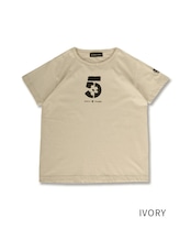 5ロゴプリントコンパクトTシャツ (IVORY) CQ-49005