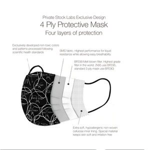Haculla  4-Ply Protective Mask - Haculla Series - Black (Pack of 10)  BLACK