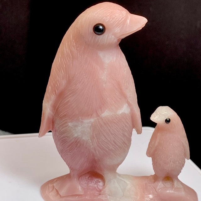 1.ピンクオパール・親子ペンギン