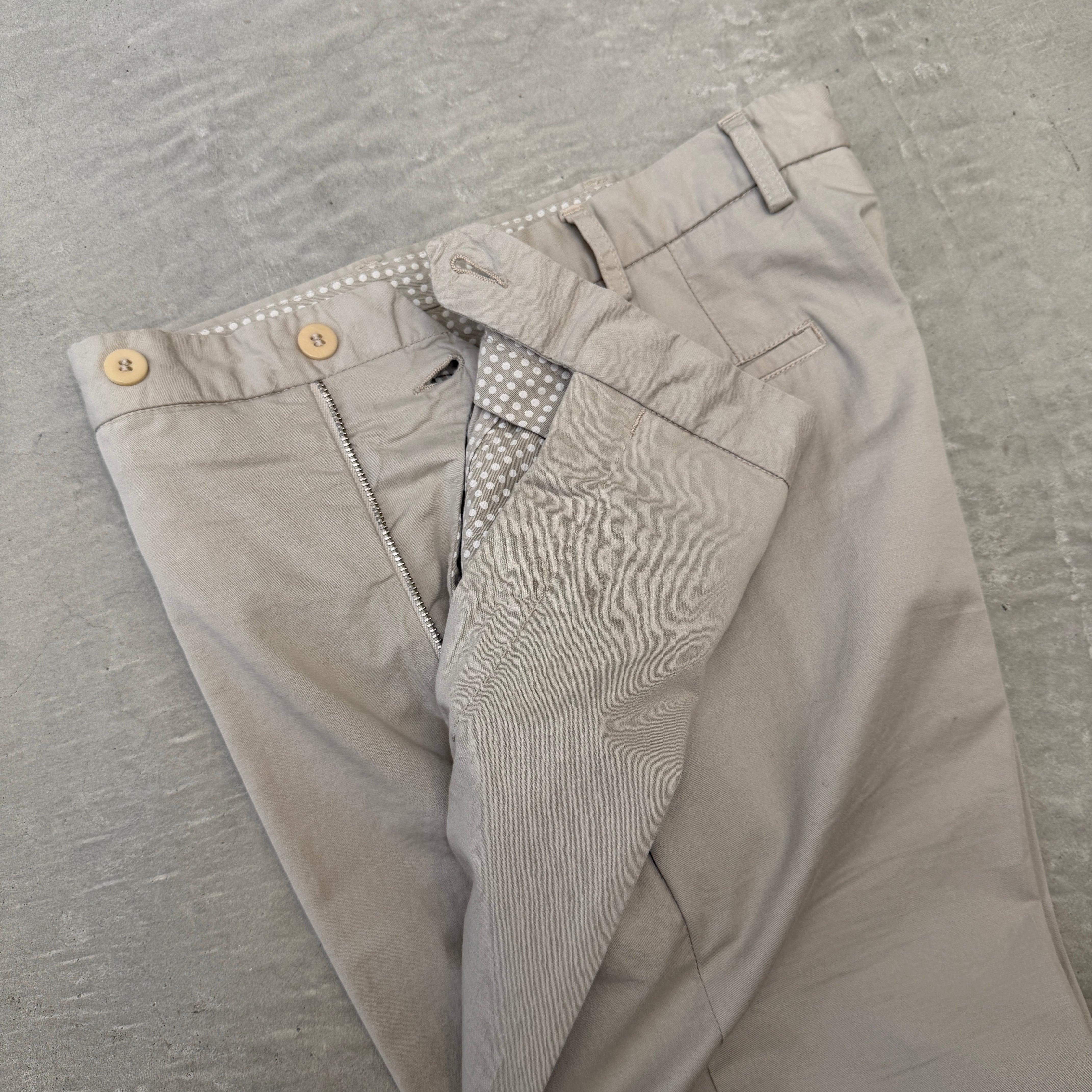 ROTA Pants cotton linen beige 48 | ASSET VINTAGE アセットヴィンテージ